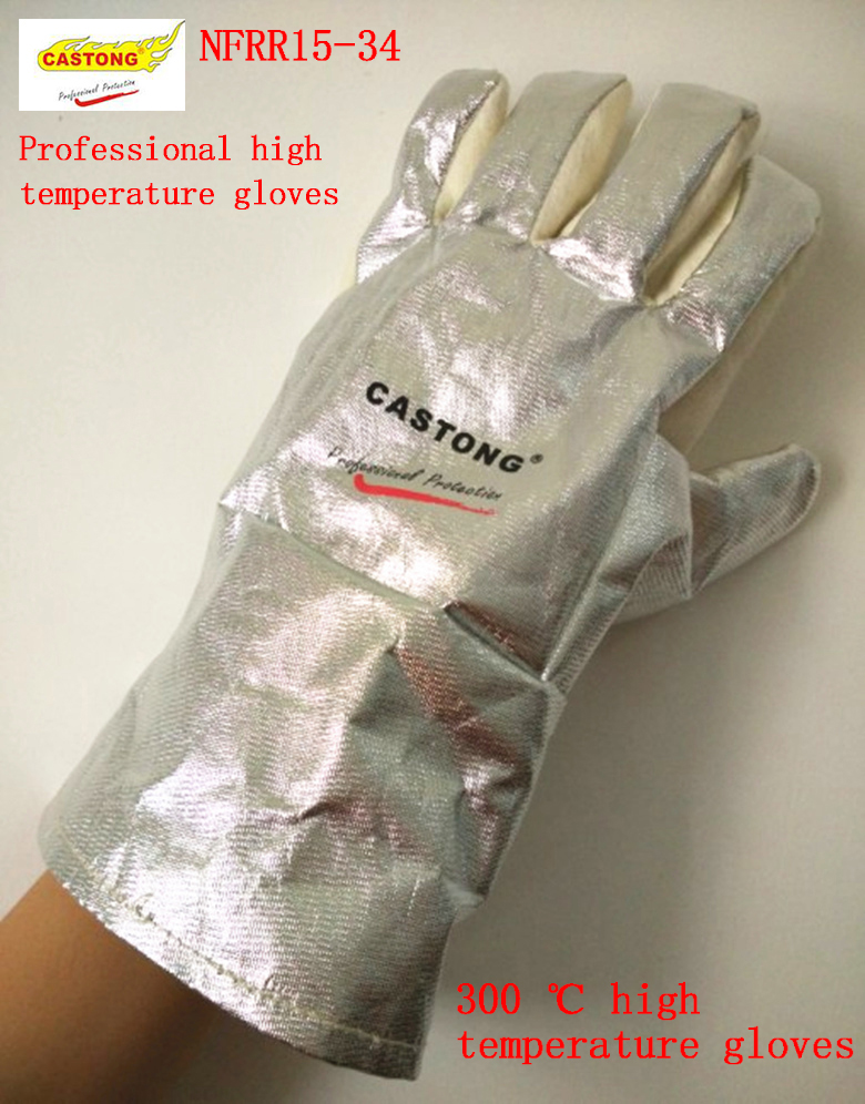 CASTONG 300  尩 Ķ - ƶ̵ + ˷̴ ȣ   ȭ 尩/CASTONG 300 degrees high temperature gloves Para-aramid + aluminum foil material High temperatu